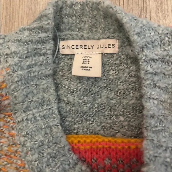 Sincerely Jules Multicolor Patchwork Sweater - Picture 2 of 3